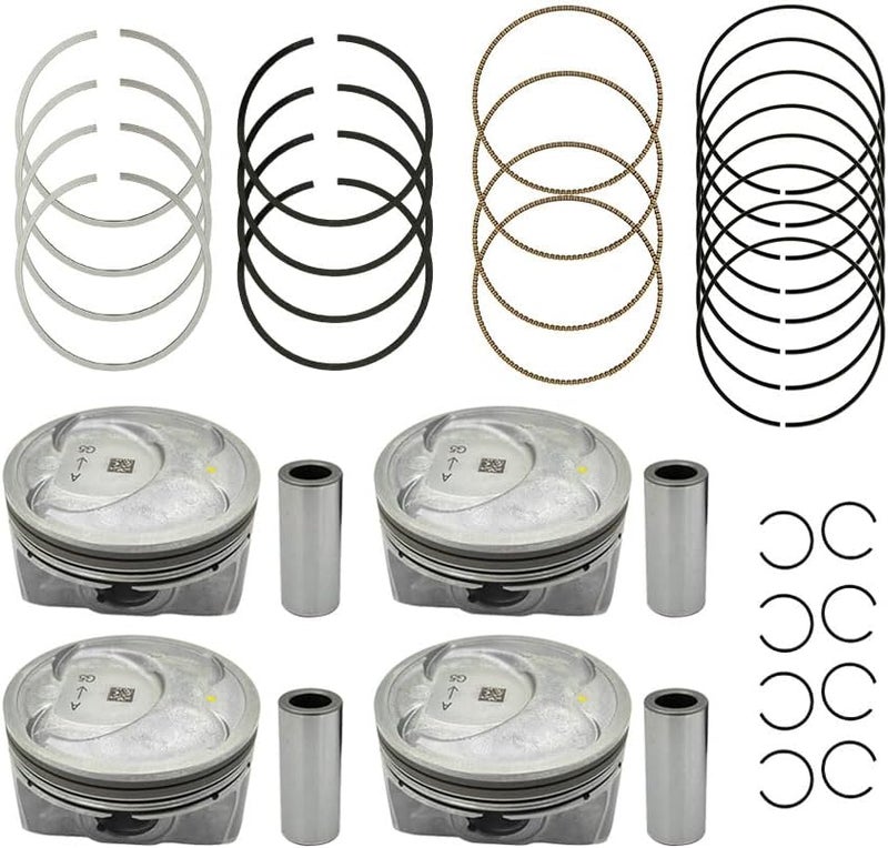 Lskioer Engine Piston & Piston Snap Rings & Piston Pin Set Fits For Hyundai Sonata Kia Optima 2.4L 2010-2019, Replaces 230402G200 2341025201 - Image 3